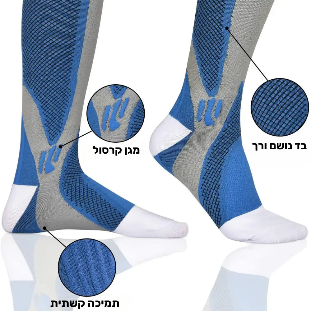 פיור קומפורט קומפרו פלואו – גרבי לחץ מתקדמים לתמיכה, זרימת דם והקלה על כאבים