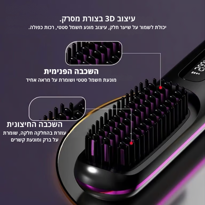 LUMIRA - מברשת מחליקה ניידת לשיער בכל מקום