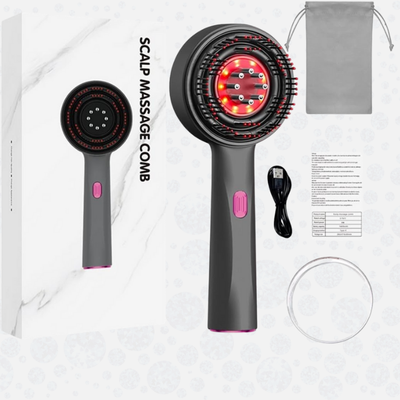 Scalpura™ - מברשת עיסוי מזותרפית חשמלית עם אמפולות לטיפול בנשירה ושיקום השיער