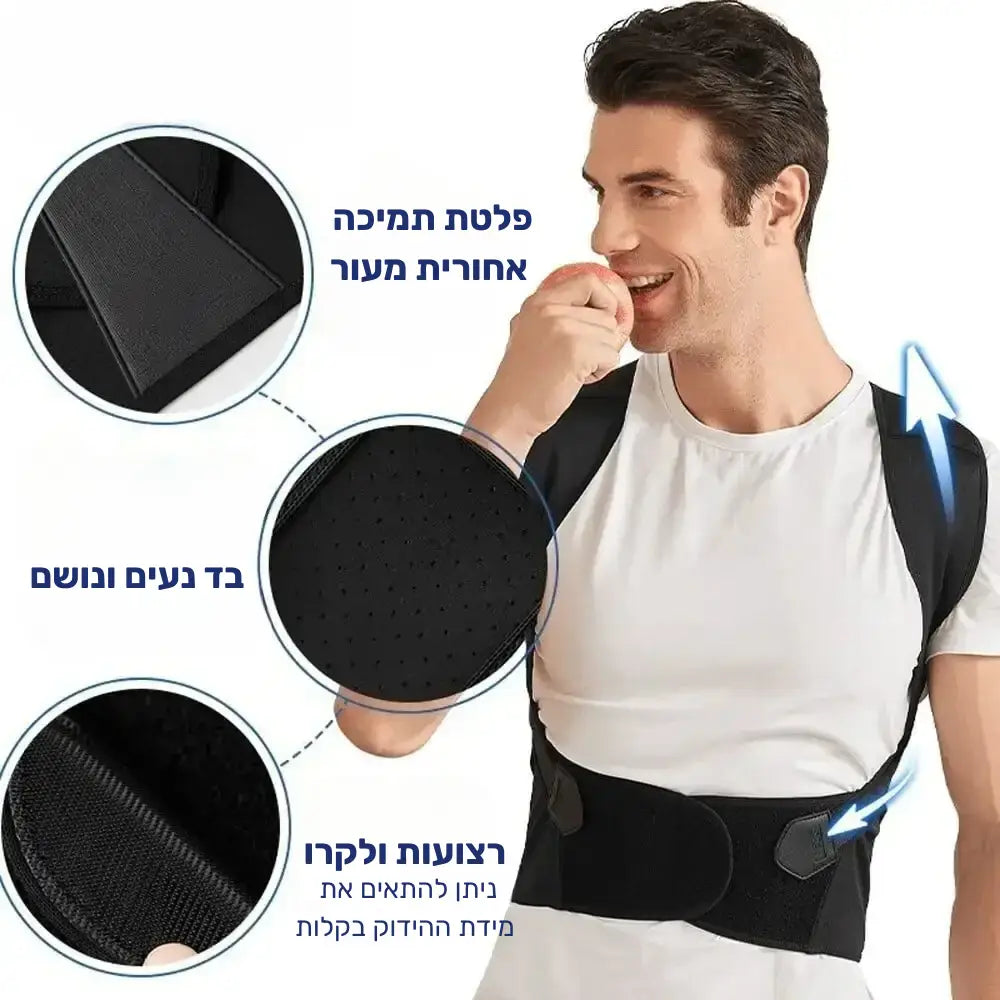 פיור קומפורט בודי אליין – חגורת ייצוב מתקדמת לגב ולכתפיים