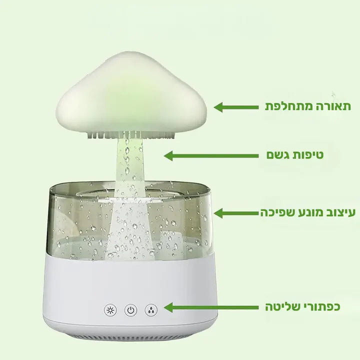 פיור קומפורט ריין בליס – מפיץ אדים ופטריית גשם לאווירה רגועה