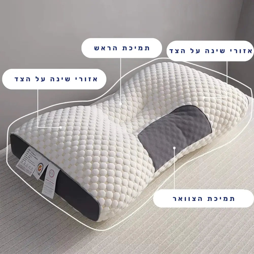 פיור קומפורט סופט בלנס – כרית שינה אורטופדית עם קצף זיכרון תלת־ממדי