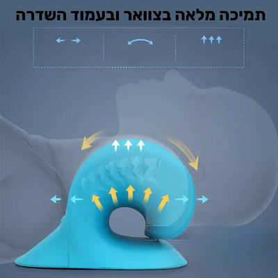 פיור קומפורט נקרילקס – מתקן צוואר אורטופדי לשחרור מתחים וליישור עמוד השדרה.