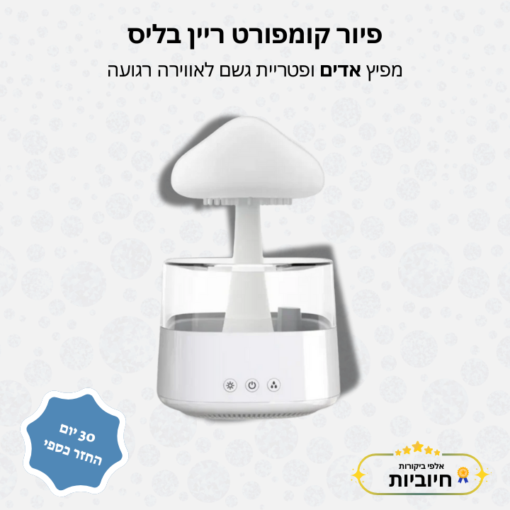 פיור קומפורט ריין בליס – מפיץ אדים ופטריית גשם לאווירה רגועה