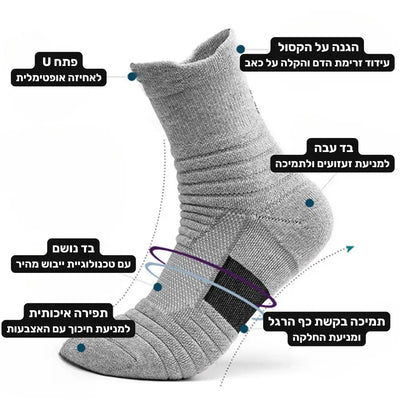 פיור קומפורט סטפ אפ - שלושה זוגות גרבי לחץ אורטופדיים
