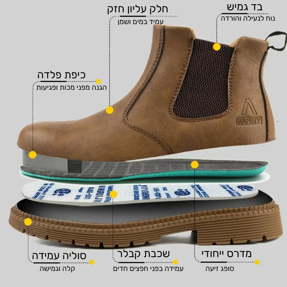 פיור קומפורט אייר בלוק – מגפי עבודה בטיחותיים