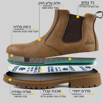 פיור קומפורט אייר בלוק – מגפי עבודה בטיחותיים